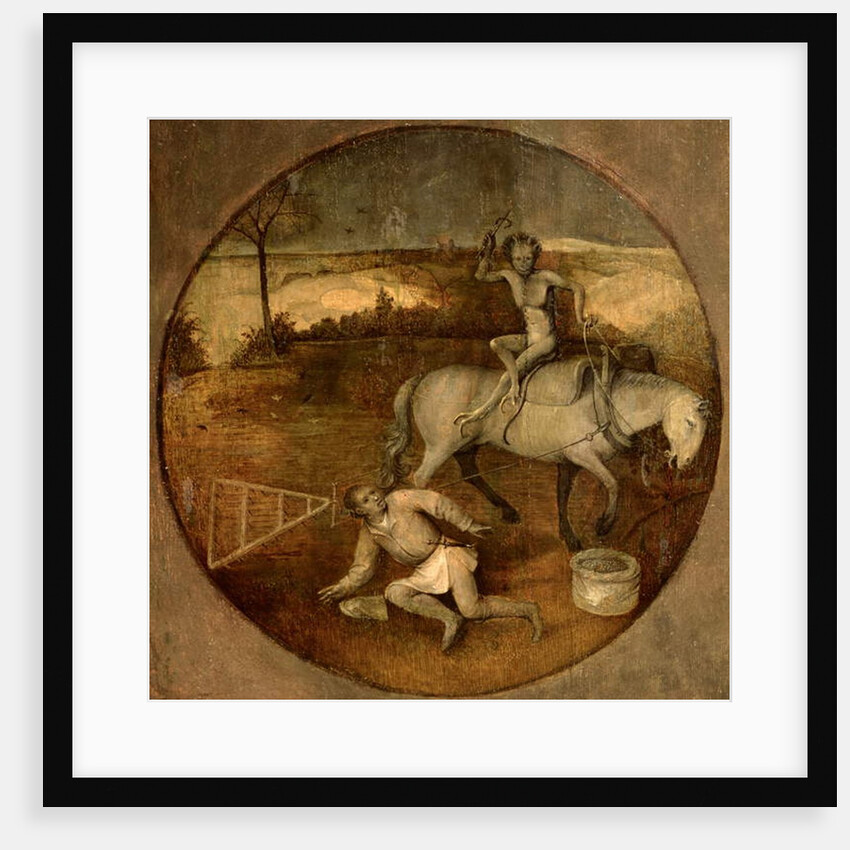 Ploughman unhorsed by a demon by Hieronymus Bosch