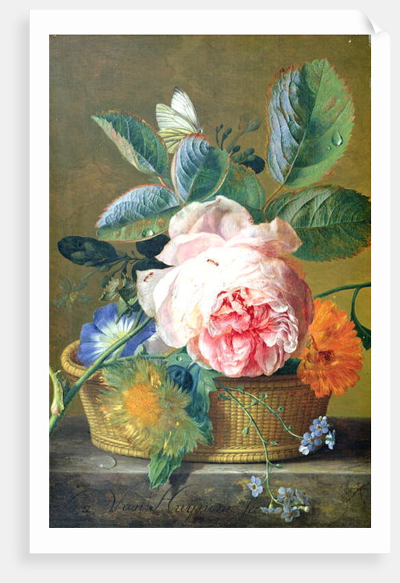 A Basket with Flowers, 1740-45 by Jan van Huysum