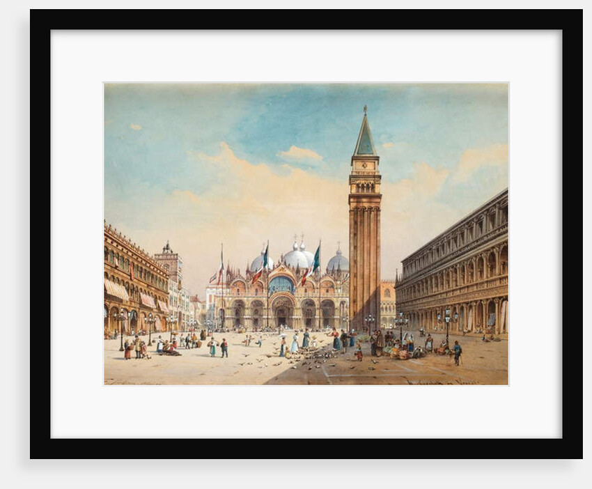 Piazza di San Marco, Venice by Friedrich Perlberg, 1875 by Friedrich Perlberg