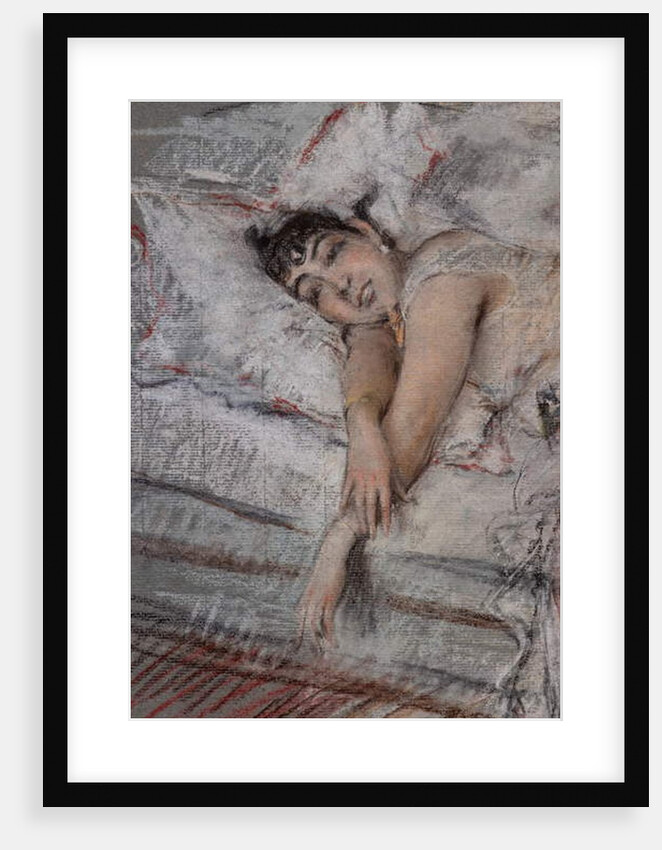 The Countess of Rasty in Bed, detail, 1880 by Giovanni Boldini