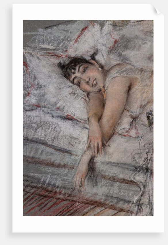 The Countess of Rasty in Bed, detail, 1880 by Giovanni Boldini