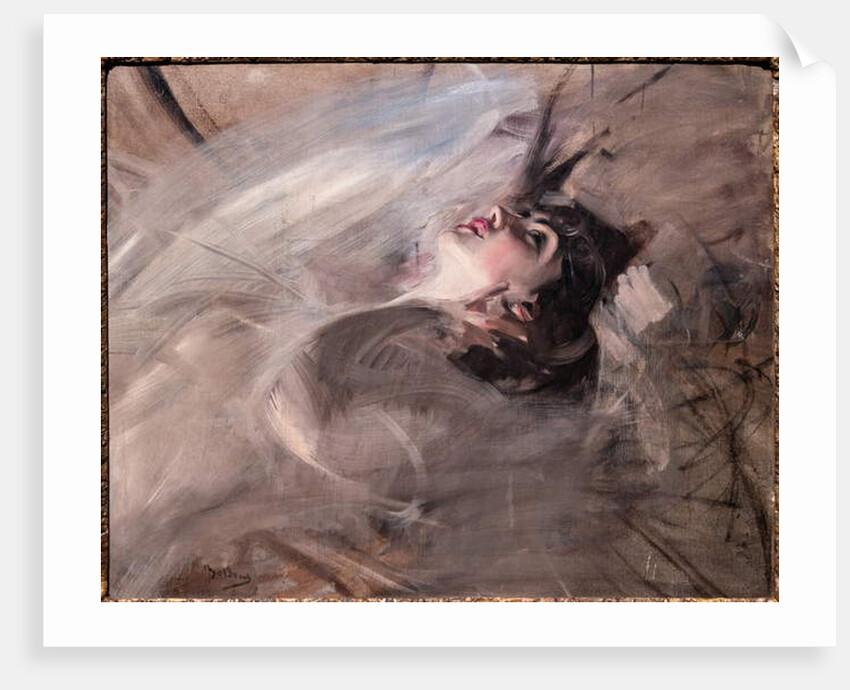 Half Length of Young Woman lying down, 1901 by Giovanni Boldini