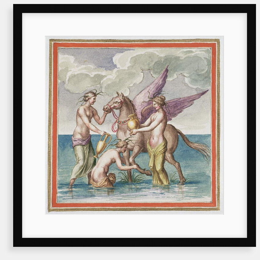 Ms Gen 1496 Plate XXX Pegasus, 1674 by Pietro Santi Bartoli