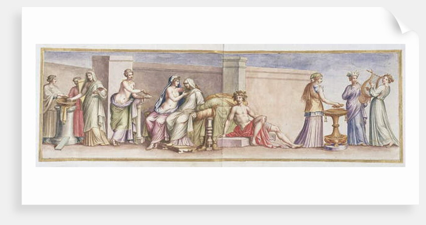 Ms Gen 1496 Plate XLI Aldobrandini Wedding, 1674 by Pietro Santi Bartoli