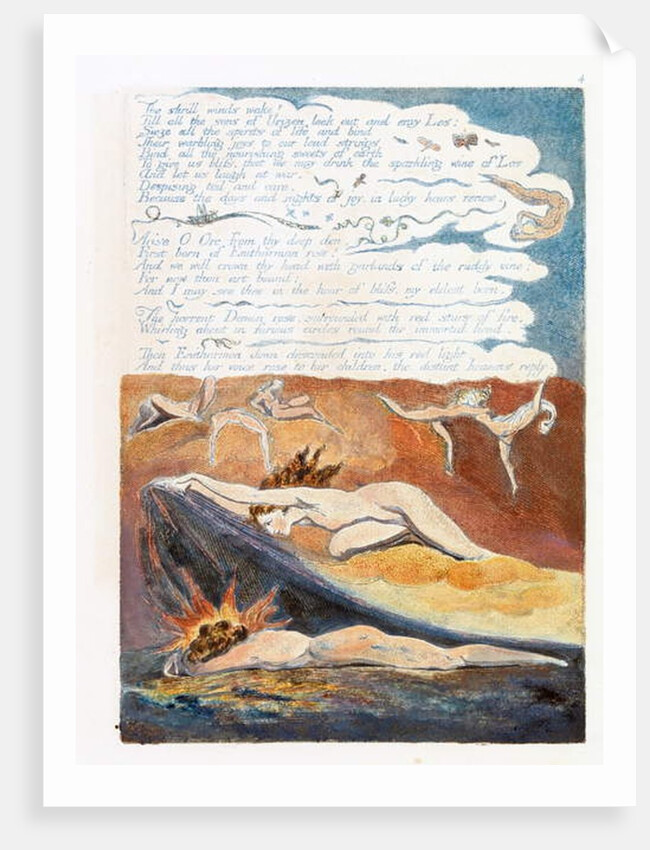 Illustration from 'Europe: a Prophecy', Lambeth, 1794 by William Blake