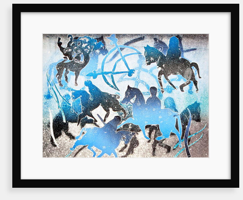 Blue Riders, 2000 by Gloria Wallington