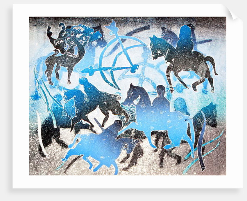 Blue Riders, 2000 by Gloria Wallington