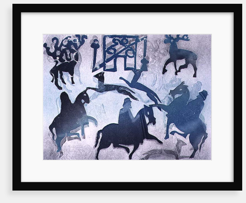 Pictish Hunting Scene III, 1995 by Gloria Wallington
