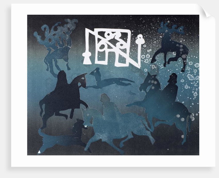 Pictish Hunting Scene I, 1995 by Gloria Wallington