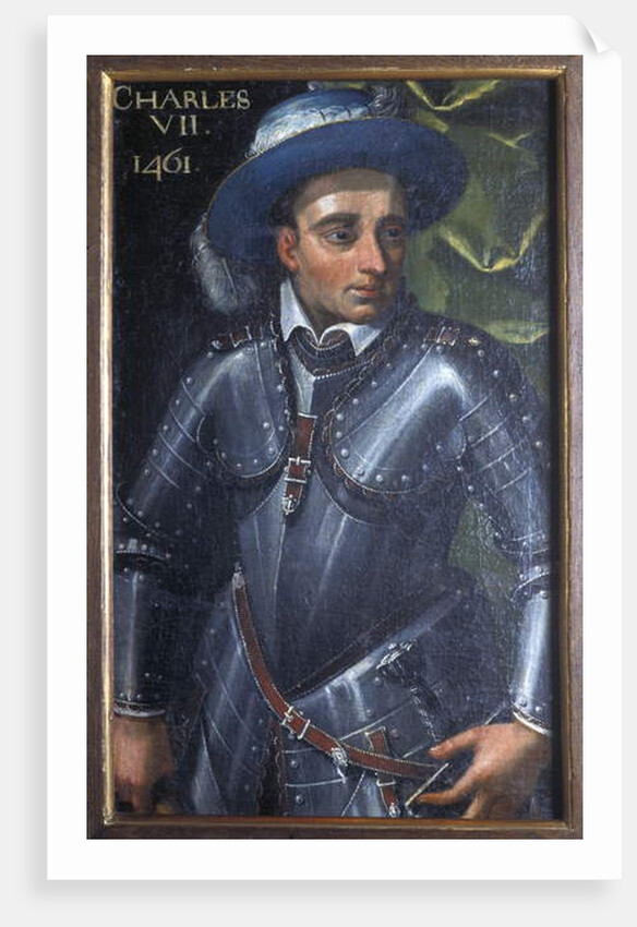 Indre & Loire N* 172 - Chateau de Loches - Portrait of Charles VII - 17th century by Anonymous