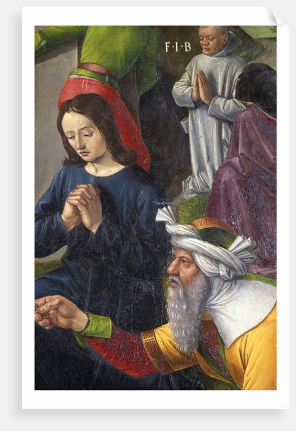 Indre & Loire N* 176 - Chateau de Loches - Detail of the altarpiece of the crucifixion - Ecole de Jean Fouquet - 1485 - by Anonymous