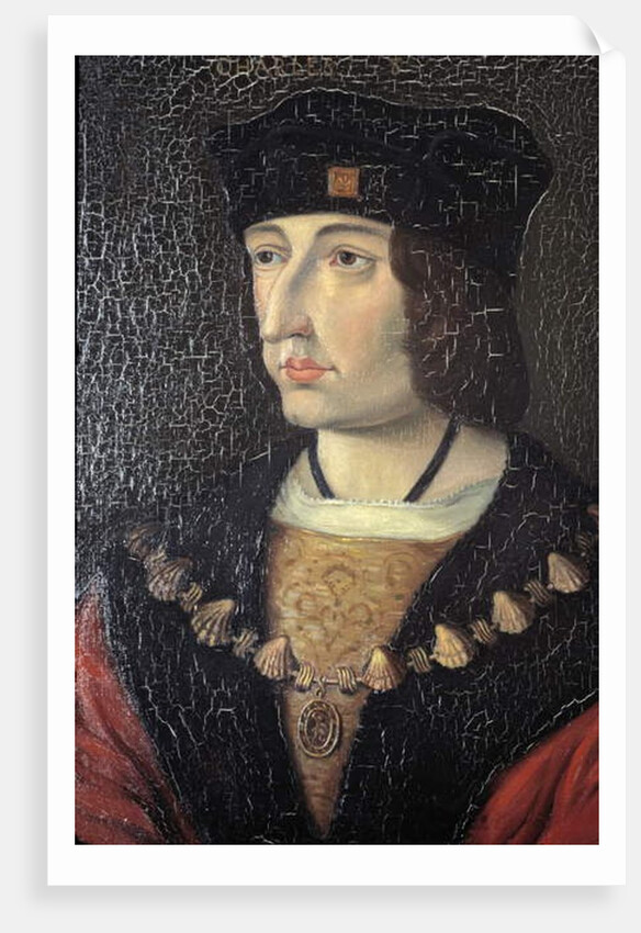 Indre & Loire N* 184 - Chateau de Loches - Portrait of Charles VIII by Anonymous