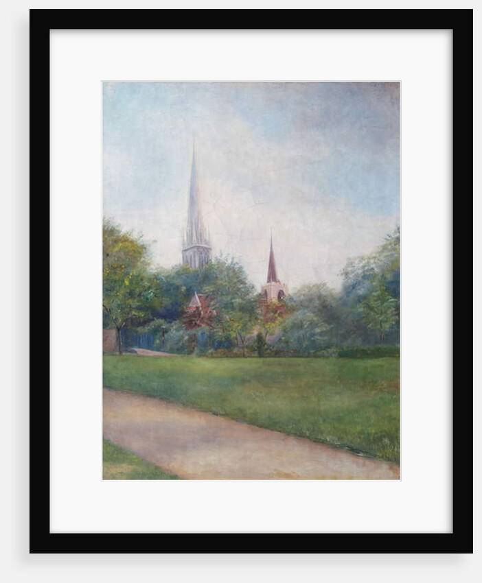 Landscape with Churches in the Background by English School