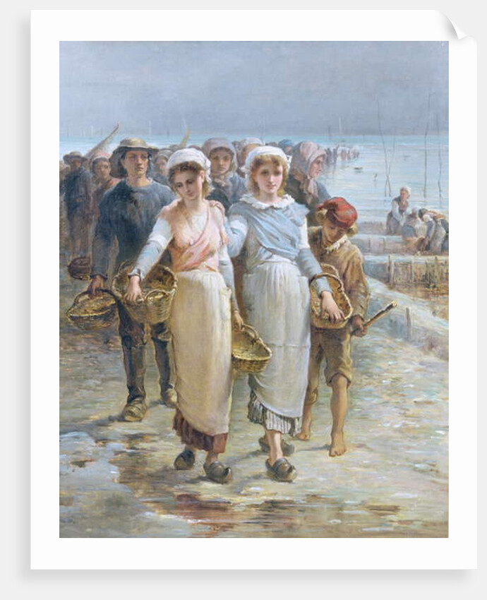 Oyster Girls at Cancale by Francois Nicolas Augustin Feyen-Perrin