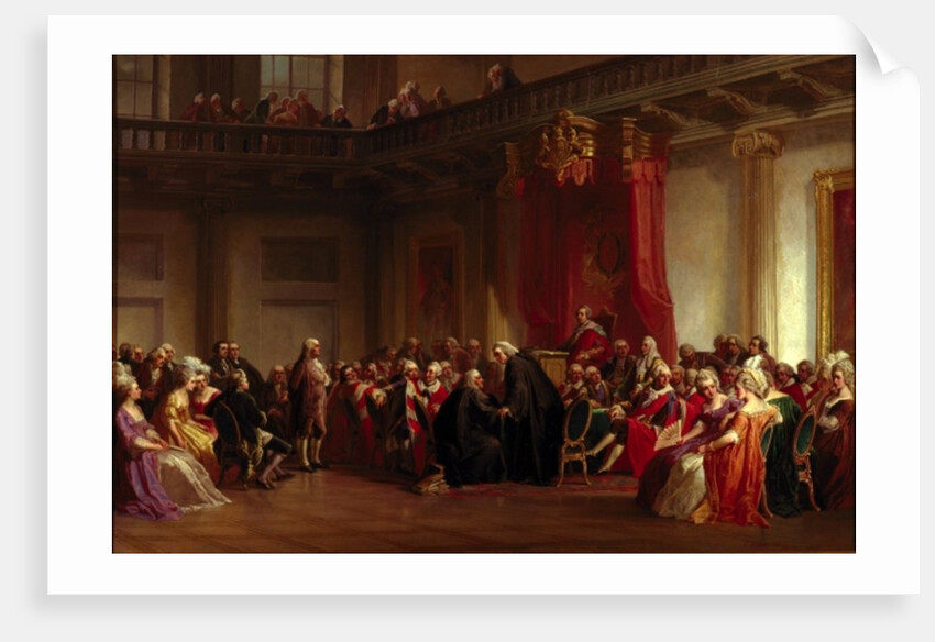 Benjamin Franklin Appearing before the Privy Council by Christian Schussele