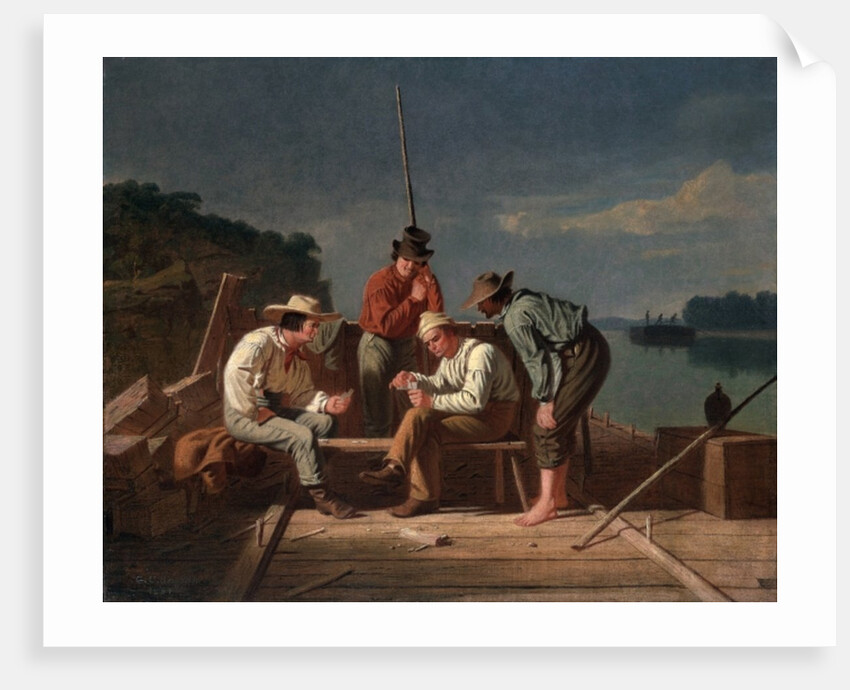 In a Quandary, or Mississippi Raftsmen at Cards, 1851 by George Caleb Bingham