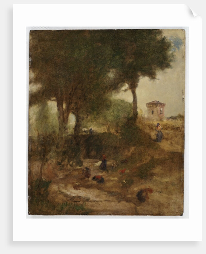 Sketch for Washing Day near Perugia, 1873 by George Snr. Inness