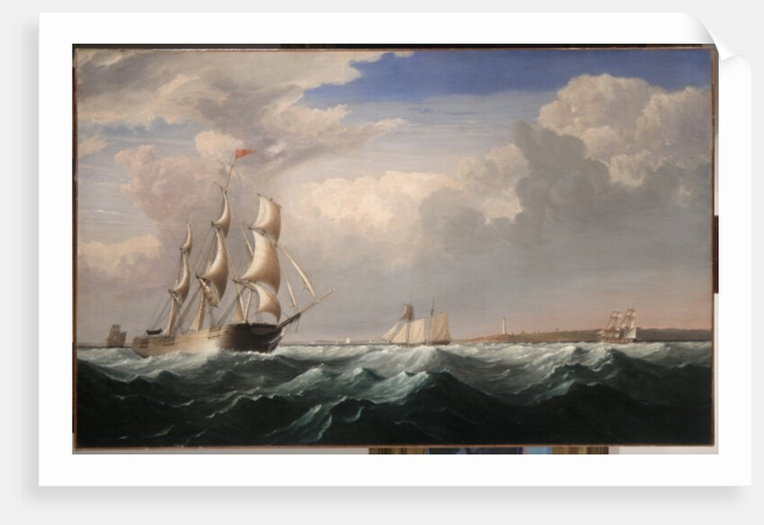 Sailing Ships off the New England Coast, c.1855 by Fitz Henry Lane