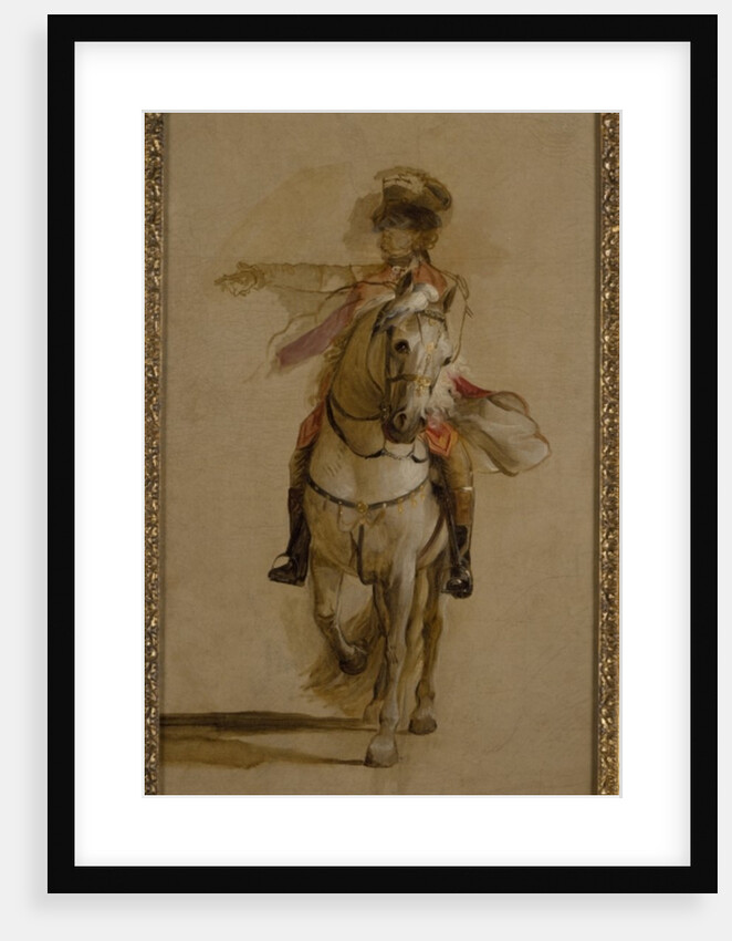 General George Augustus Eliott on a Grey Charger, study for 'The Siege of Gibraltar'. c.1787 by John Singleton Copley