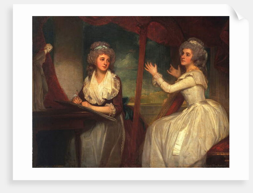 Lady Caroline Spencer, later Viscountess Clifden, and her sister, Lady Elizabeth Spencer, 1786-92 by George Romney