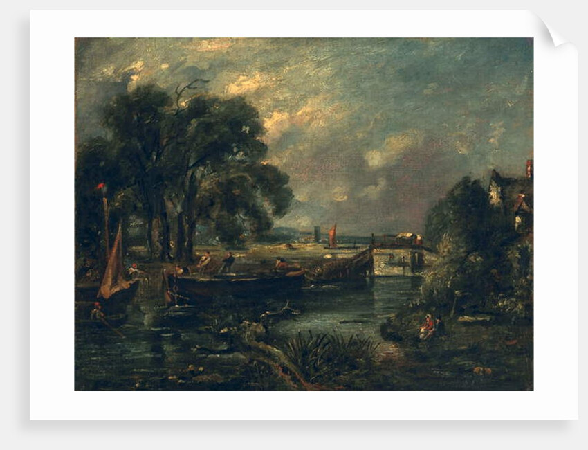Barges on the Stour by John Constable