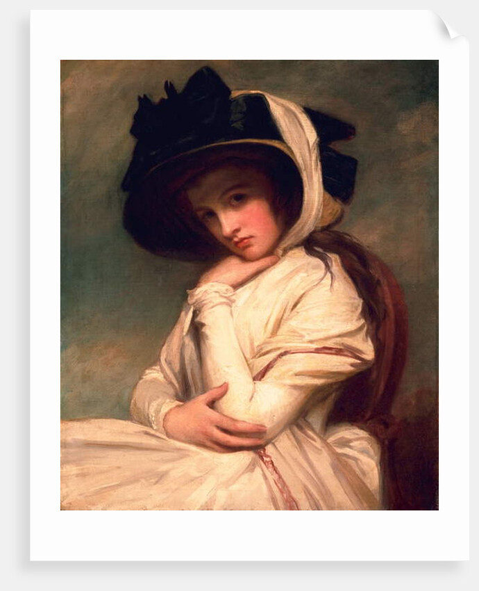 Emma Hart, later Lady Hamilton, in a straw hat, c.1782-94 by George Romney