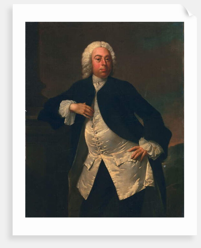 Man in a white silk waistcoat, c.1745-50 by Joseph Highmore