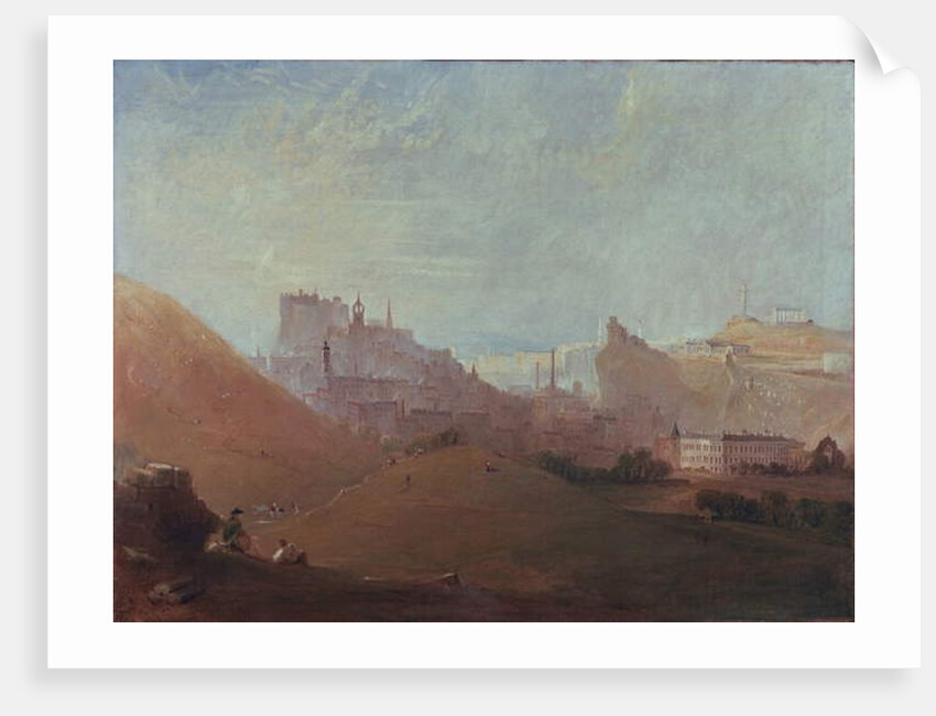 Edinburgh, from St. Anthony's Chapel, Arthur's Seat, c.1830-36 by Scottish School