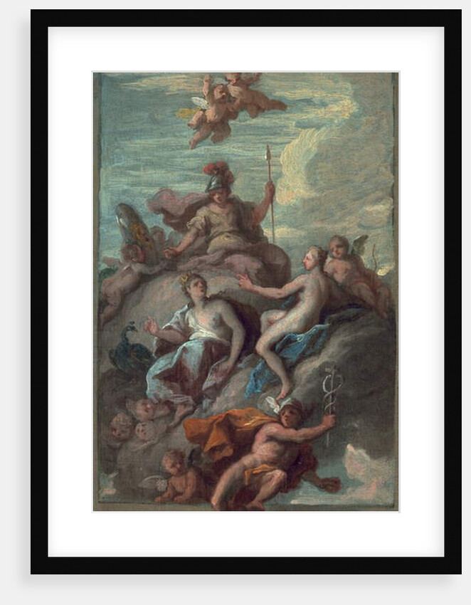 Juno, Minerva and Venus Dispatching Mercury with the Apple of Discord, c.1718 by James Thornhill