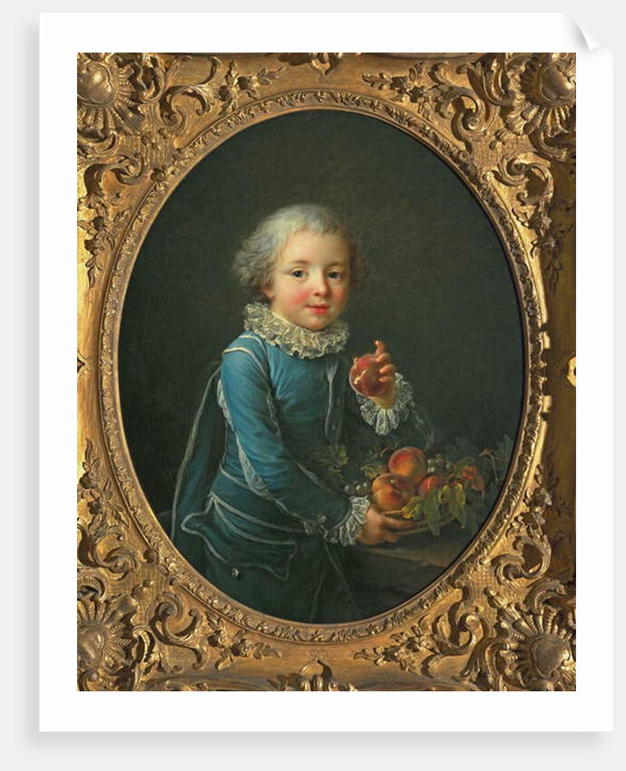 Boy with peaches, 1760 by Francois-Hubert Drouais