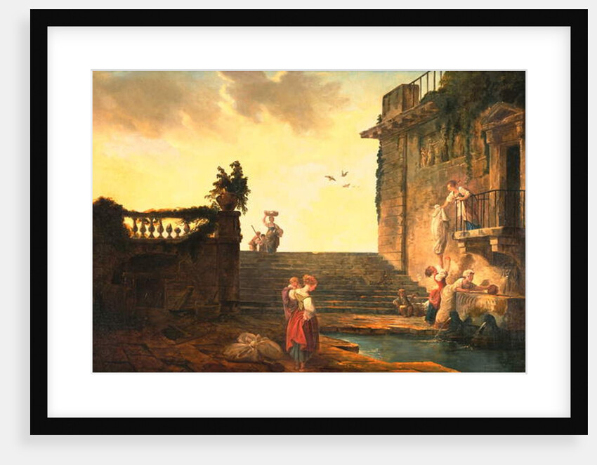 Washerwomen at the Fountain, c.1770-75 by Hubert Robert