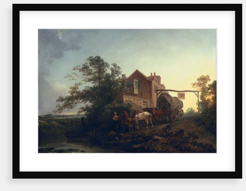 Wagon outside an inn by Philip James de Loutherbourg