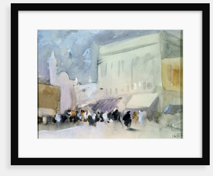 A market scene in Karachi by Hercules Brabazon Brabazon