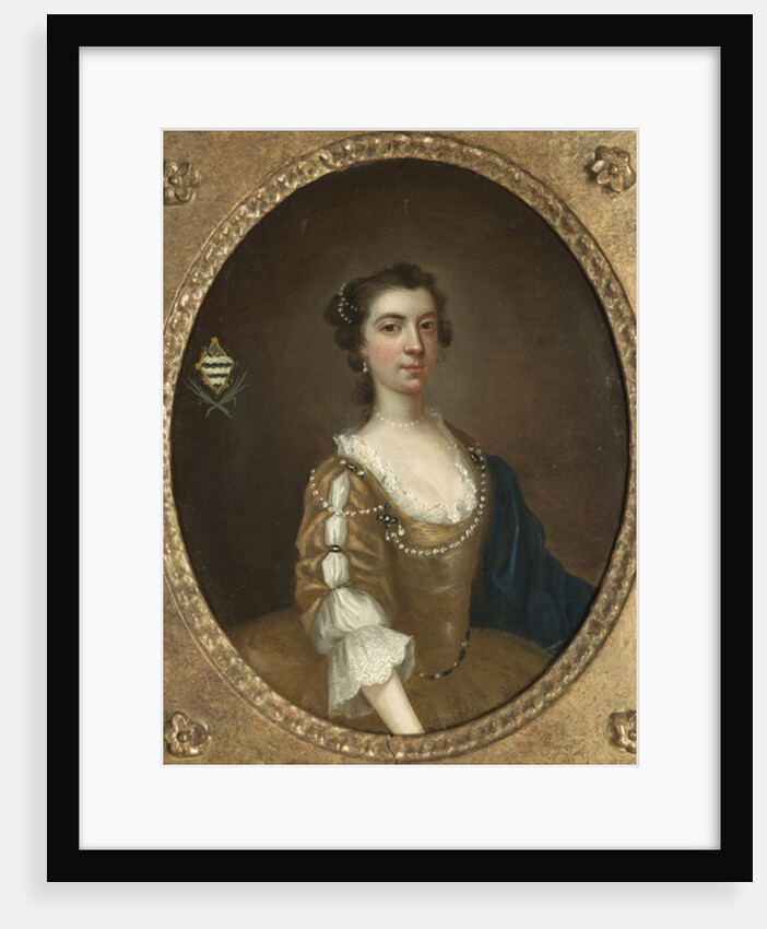 One of a pair of portraits of two sisters of the Moult family of Nottinghamshire by Arthur Devis