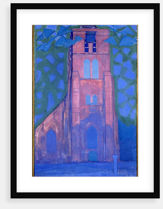 Church tower at Domburg, 1911 by Piet Mondrian