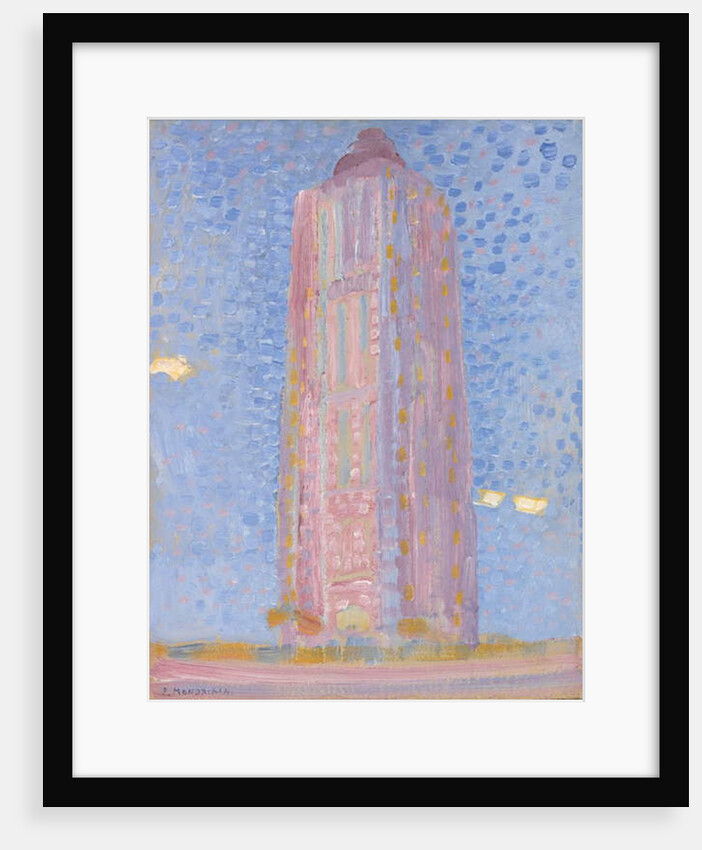 Lighthouse at Westkapelle in Pink, 1909 by Piet Mondrian