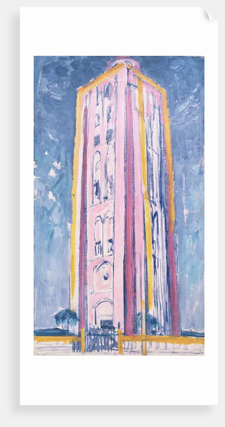 Lighthouse at Westkapelle in Orange, Pink, Purple and Blue, c.1910 by Piet Mondrian