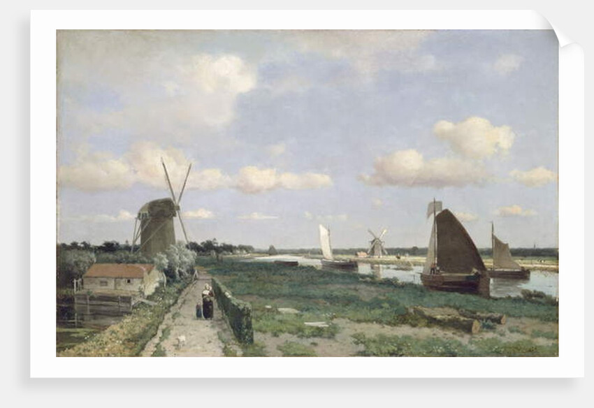 View of the Trekvliet canal near The Hague, 1870 by Johannes Hendrik Weissenbruch