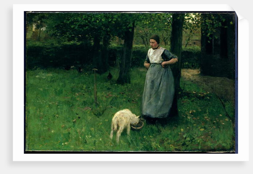 Larener Woman with a Goat, c.1885 by Anton Mauve