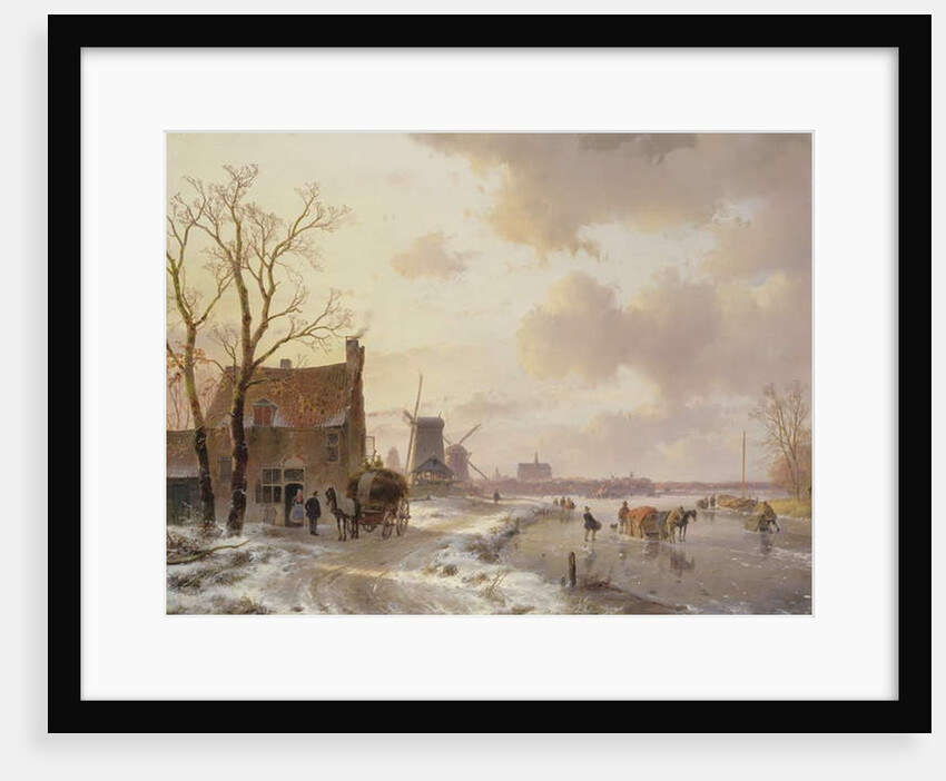 Winter scene, 1844 by Andreas Schelfhout