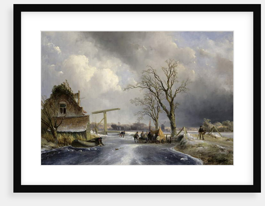 Winter scene, 1846 by Johan-Barthold Jongkind