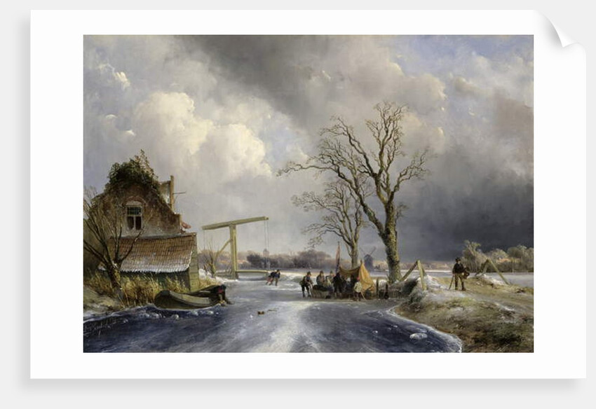 Winter scene, 1846 by Johan-Barthold Jongkind