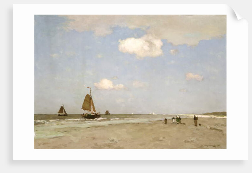 Beach scene, 1887 by Johannes Hendrik Weissenbruch
