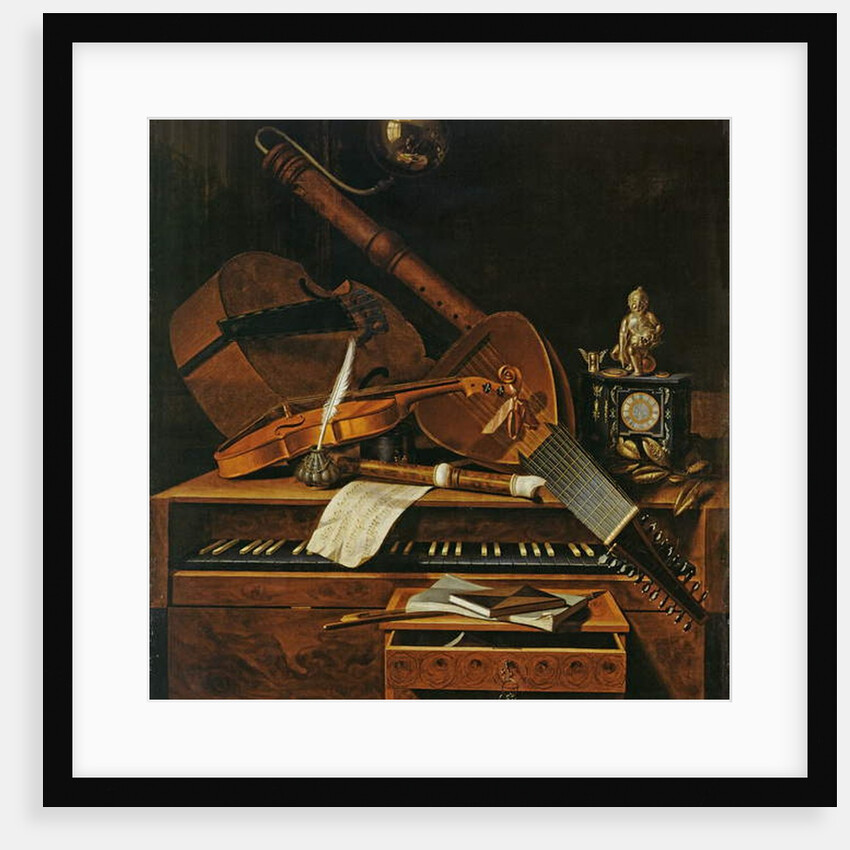 Still life with musical instruments by Pieter Gerritsz. van Roestraten