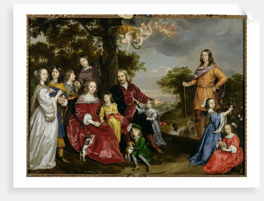 Portrait of W. van der Kerckhoven and his family, 1652 by Jan Mytens or Mijtens