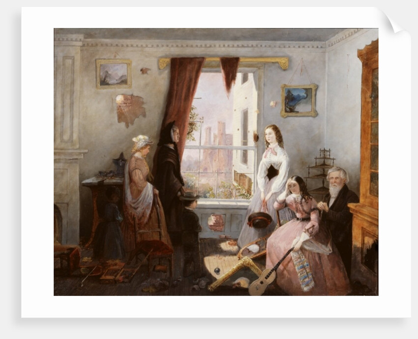Fredericksburg family in a war torn house by American School