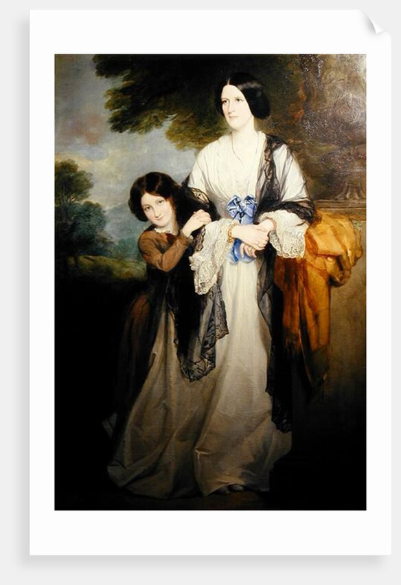 Juliana, Countess of Leicester with her eldest child Lady Julia Coke by Francis Grant