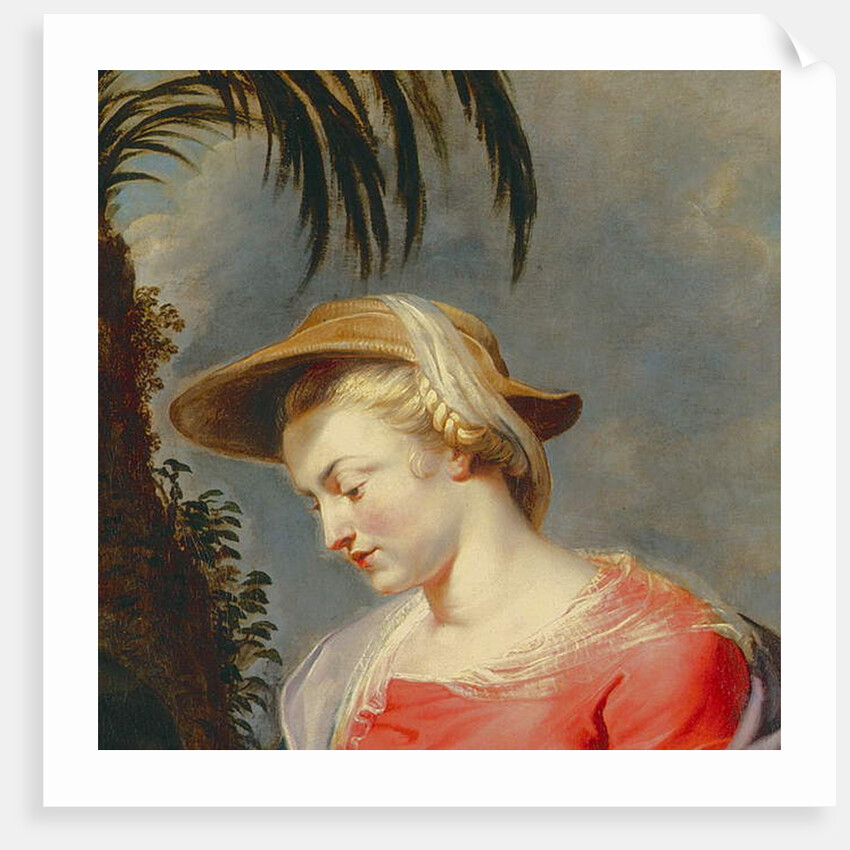 Return of the holy family from Egypt, detail of the Virgin Mary by Peter Paul Rubens