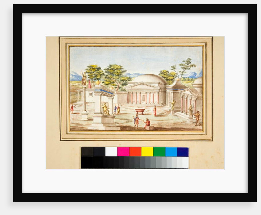 Landscape with the Pantheon by Pietro Santi Bartoli