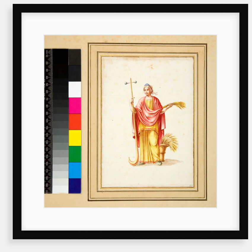 Large design of a wall with paintings. by Pietro Santi Bartoli